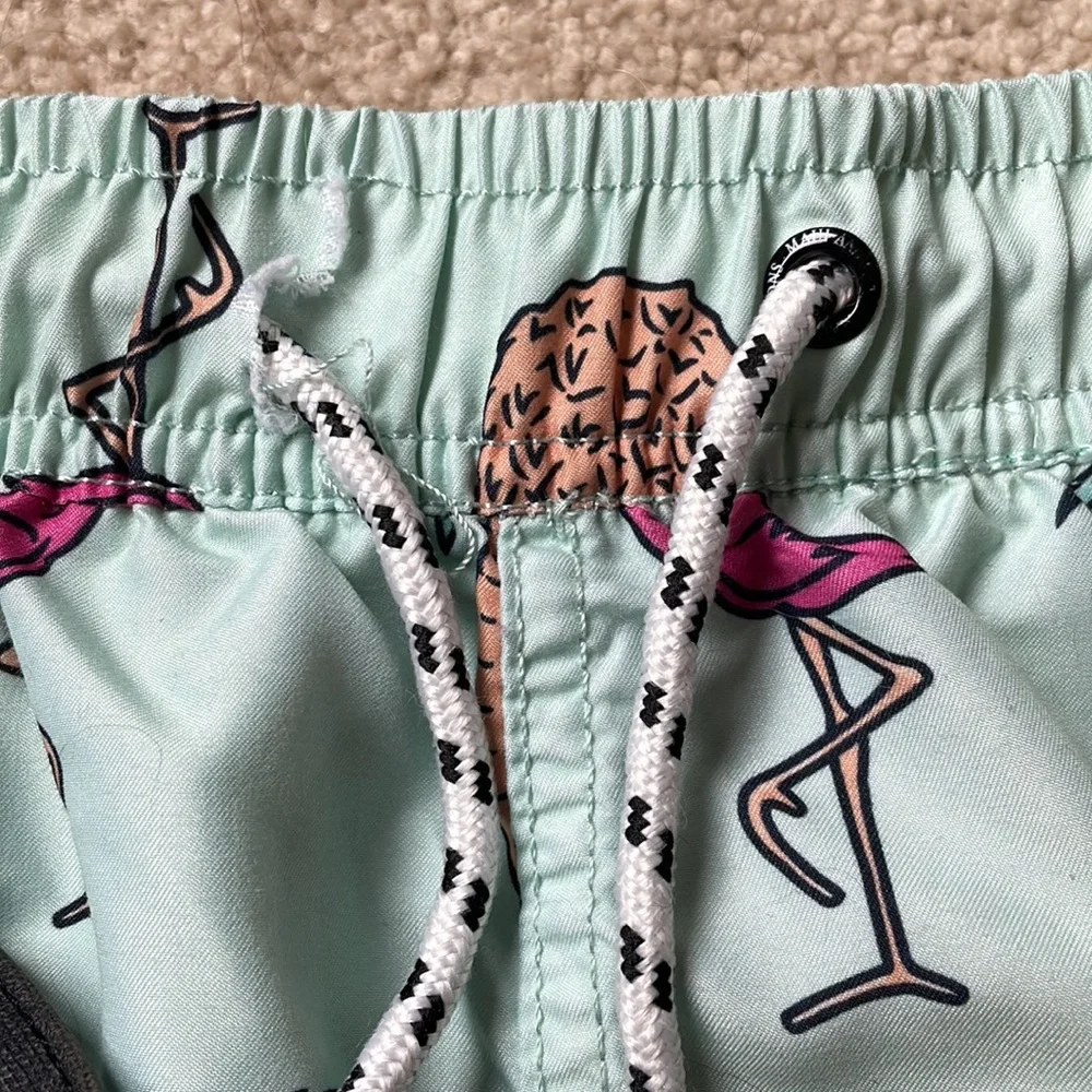💙 Maui and Sons Board Shorts Swim Trunks Retro Surf Pineapple Mint Green - Picture 6 of 7
